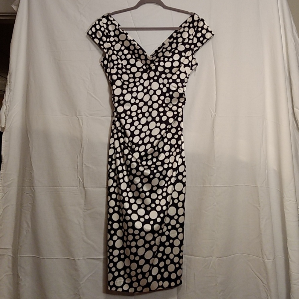 Black & off white polka dot vintage style dress.
